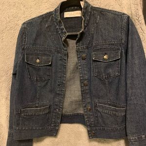 Liz Claiborne military style jean jacket